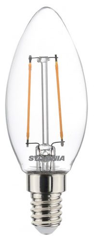 Sylvania ToLEDo Retro CANDLE V5 CL SL E14 2.5W (25W) 250lm 2700K (melegfehér) 827 LED-es design fényforrás