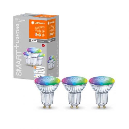 Ledvance (3db) SMART+ WiFi Spot 50 GU10 45 ° 4.9 W 2700-6500K (változatható színhőmérsékletű) LED spot fényforrás