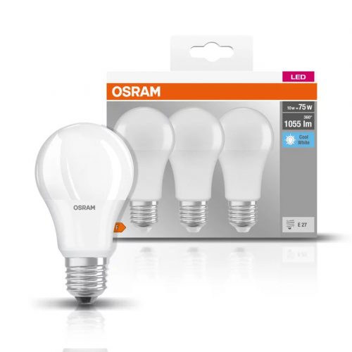 Osram 3db E27 10W (75W) 1055lm 4000K (semleges fehér) LED-es fényforrás