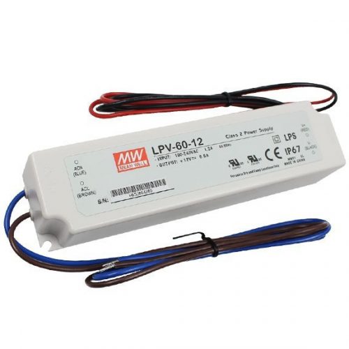 Mean Well LPV-60-12 IP67 162,5x42,5x32 mm 12V DC LED tápegység