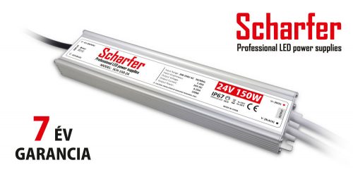 Scharfer professional LED tápegység 150W 24V