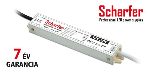 Scharfer professional LED tápegység 20W 12V