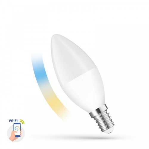 SpectrumLED LED Gyertya E14 230V 5W CCT+DIM WI-FI - SMART